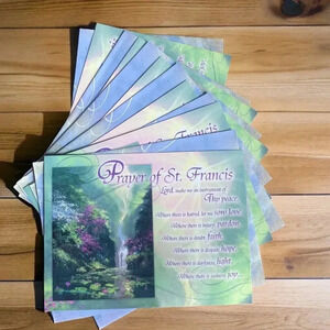 6 Prayer St Francis SUNRISE DREAMS Greeting Card Env Set Leanin Tree Coleman VTG